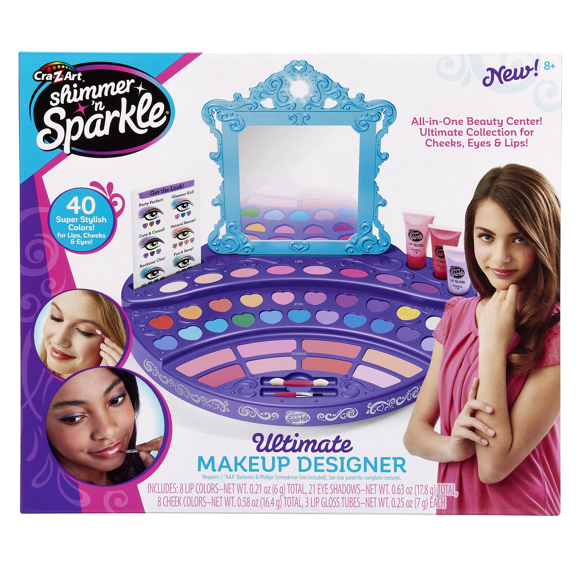 Kit De Diseñador De Maquillaje Cra-z-art Shimmer' N Sparkle Real ...