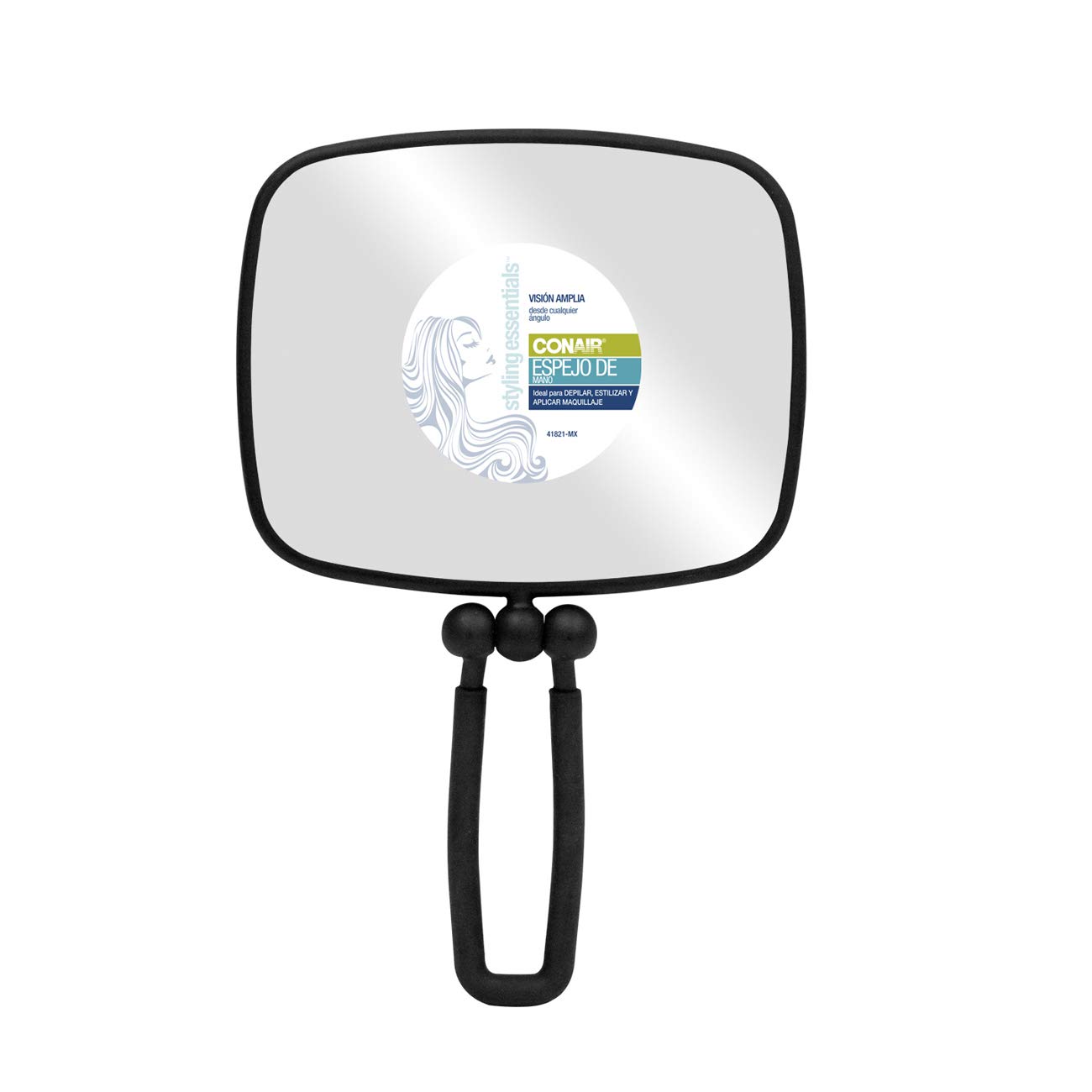 Espejo Conair Soft Touch Rectangular Negro - Venta Internacional
