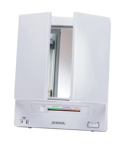 Foto 2 | Espejo De Maquillaje Jerdon De Tres Pliegues Y Dos Caras Con Luces Blancas - Venta Internacional.