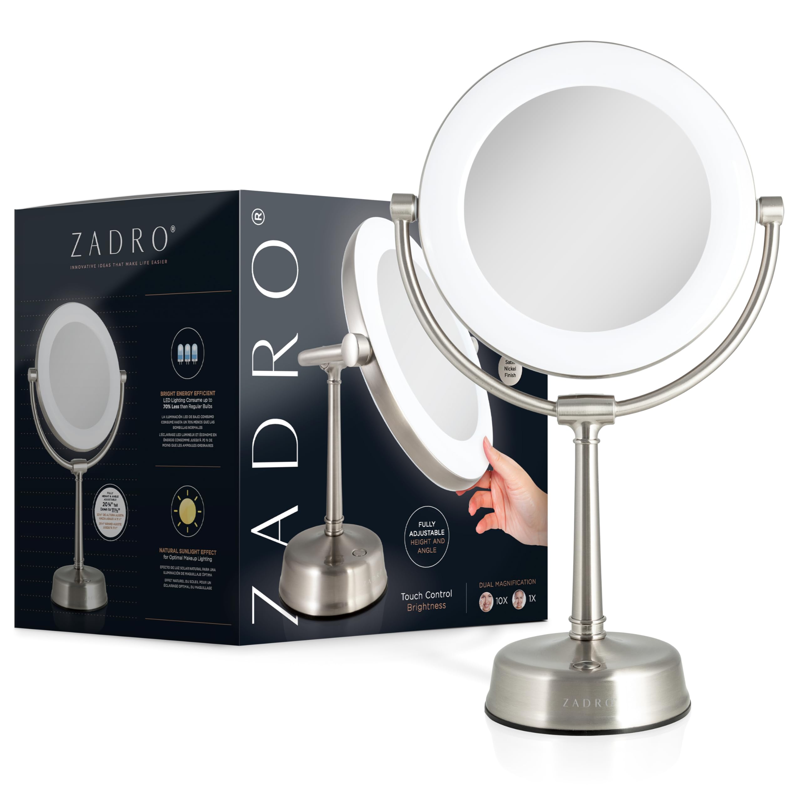 Foto 7 pulgar | Espejo de Maquillaje Zadro Lexington con Iluminación Led de 10x/1x y Aumento - Venta Internacional