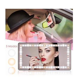 Foto 3 | Language Espejo De Maquillaje De Visera De Coche Con 3 Modos Luz Eo Safe Imports Esi-648-1 Blanco