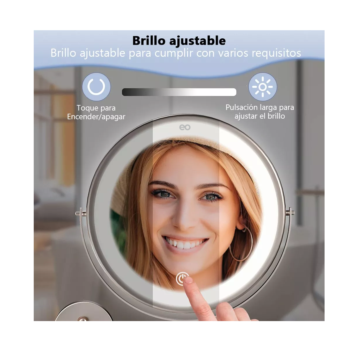 Foto 3 | Espejo De Maquillarse De Baño Pared Con Luz Eo Safe Imports Esi-8907-1 Plata