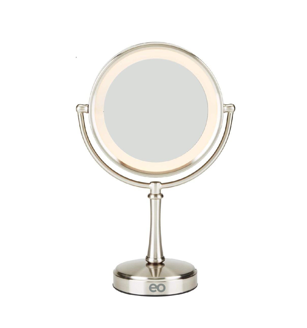 Language Espejo Doble Con Aumento 10x C/ Luz Led Eo Safe Imports Esi-14991-1 Plateado