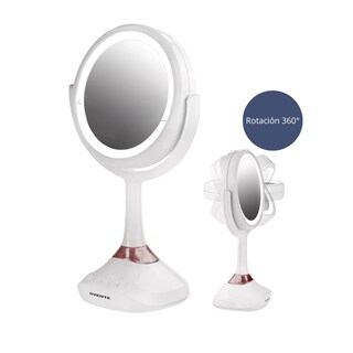 Foto 2 | Espejo De Maquillaje Con Luz Led, Altavoz Bluetooth, Aumento, Blanco