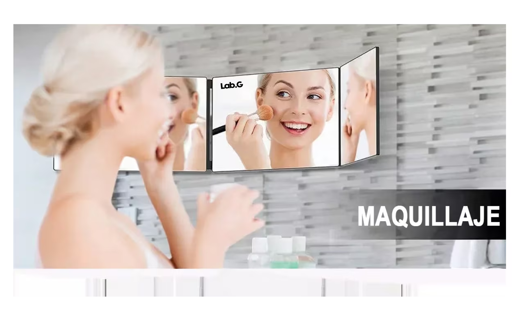 Foto 3 | Espejo Tríptico 360 Grados Para Corte De Pelo Estilo