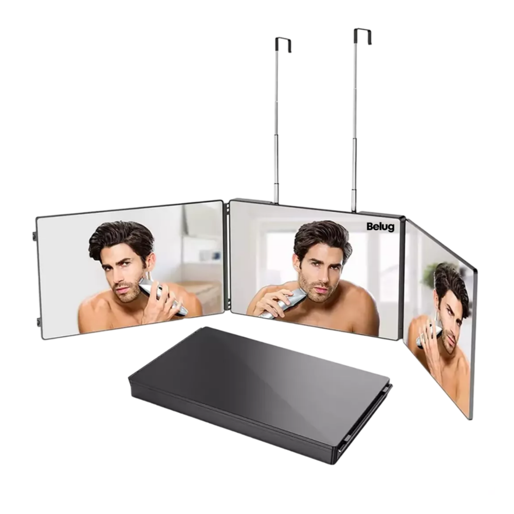 Foto 1 | Espejo Tríptico 360 Grados Para Corte De Pelo Estilo, Belug Negro