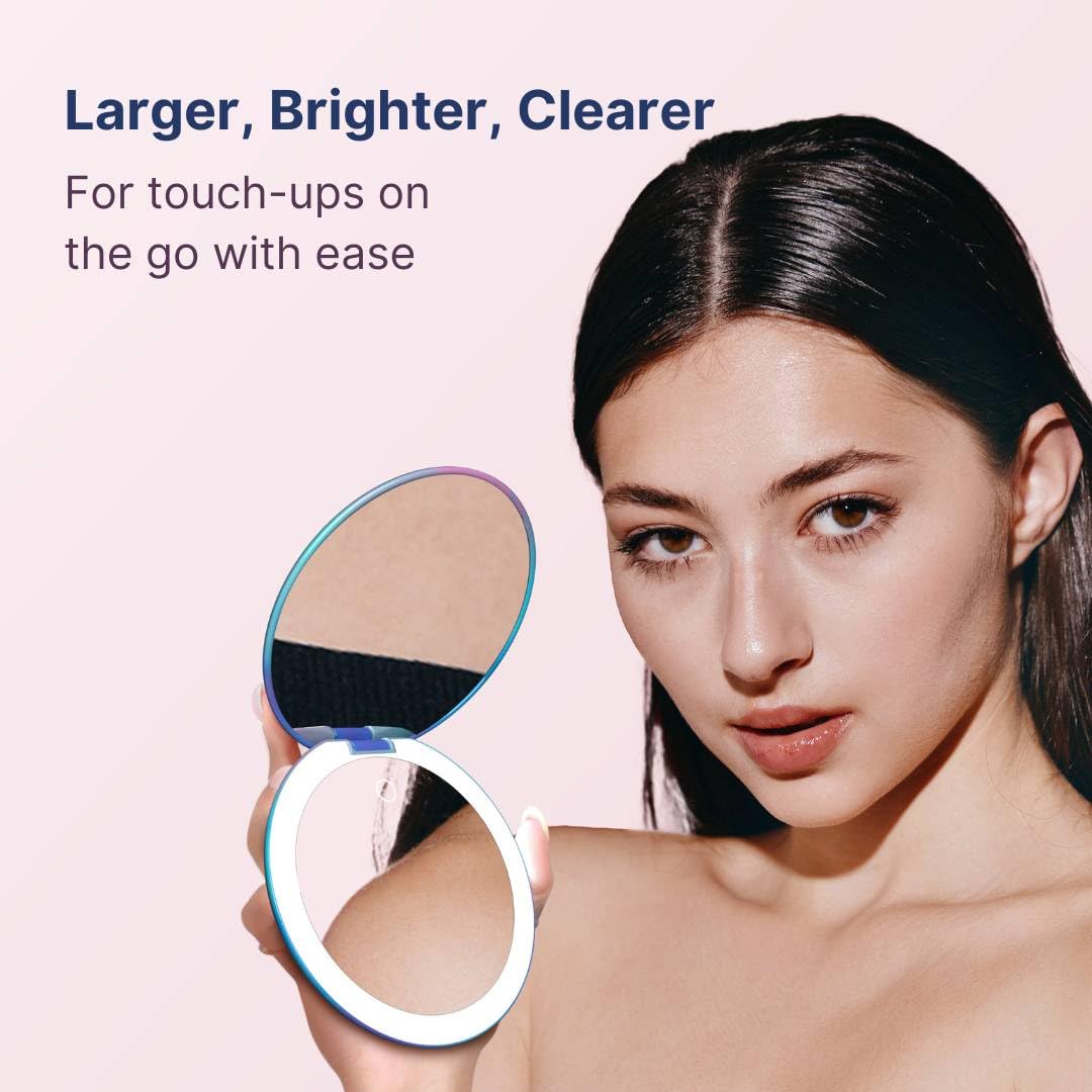Foto 3 pulgar | Espejo De Maquillaje De Viaje Fancii Taylor Con Luz Led, Aumento De 10 X 1 Vez - Venta Internacional.