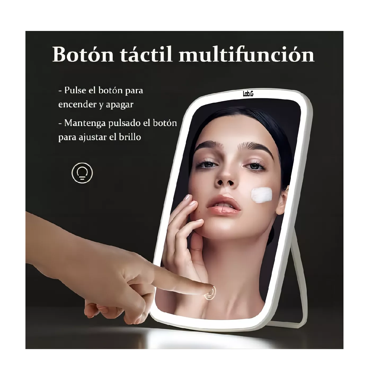 Foto 3 pulgar | Espejo De Maquillaje Led Con Luz Ajustable Y Espejo 5 Veces Blanco