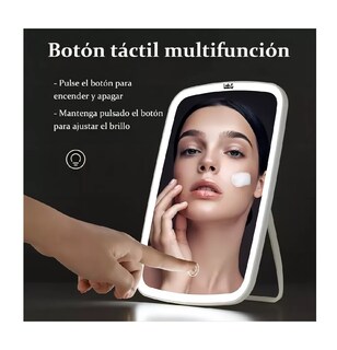 Foto 2 | Espejo De Maquillaje Led Con Luz Ajustable Y Espejo 5 Veces Blanco