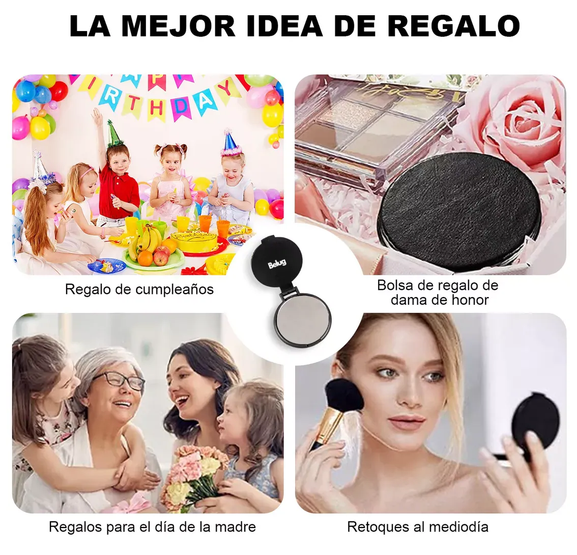 Foto 5 pulgar | Espejo Portátil de Maquillaje Belug 50 Piezas Negras