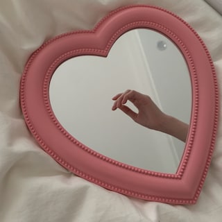 Foto 3 | Espejo De Maquillaje Love Mirror Para Escritorio, Montado En La Pared, Rojo - Venta Internacional.