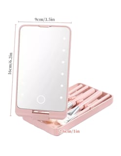 Foto 4 | Espejo Maquillaje Led Rotación De 360°incluye Brochas + Gratias Termo Güish De Regalo