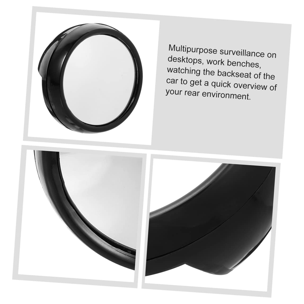 Foto 8 pulgar | Set De Espejos Para Ordenador Feltechelectr Mini Espejo De Escritorio X3 Negro - Venta Internacional.