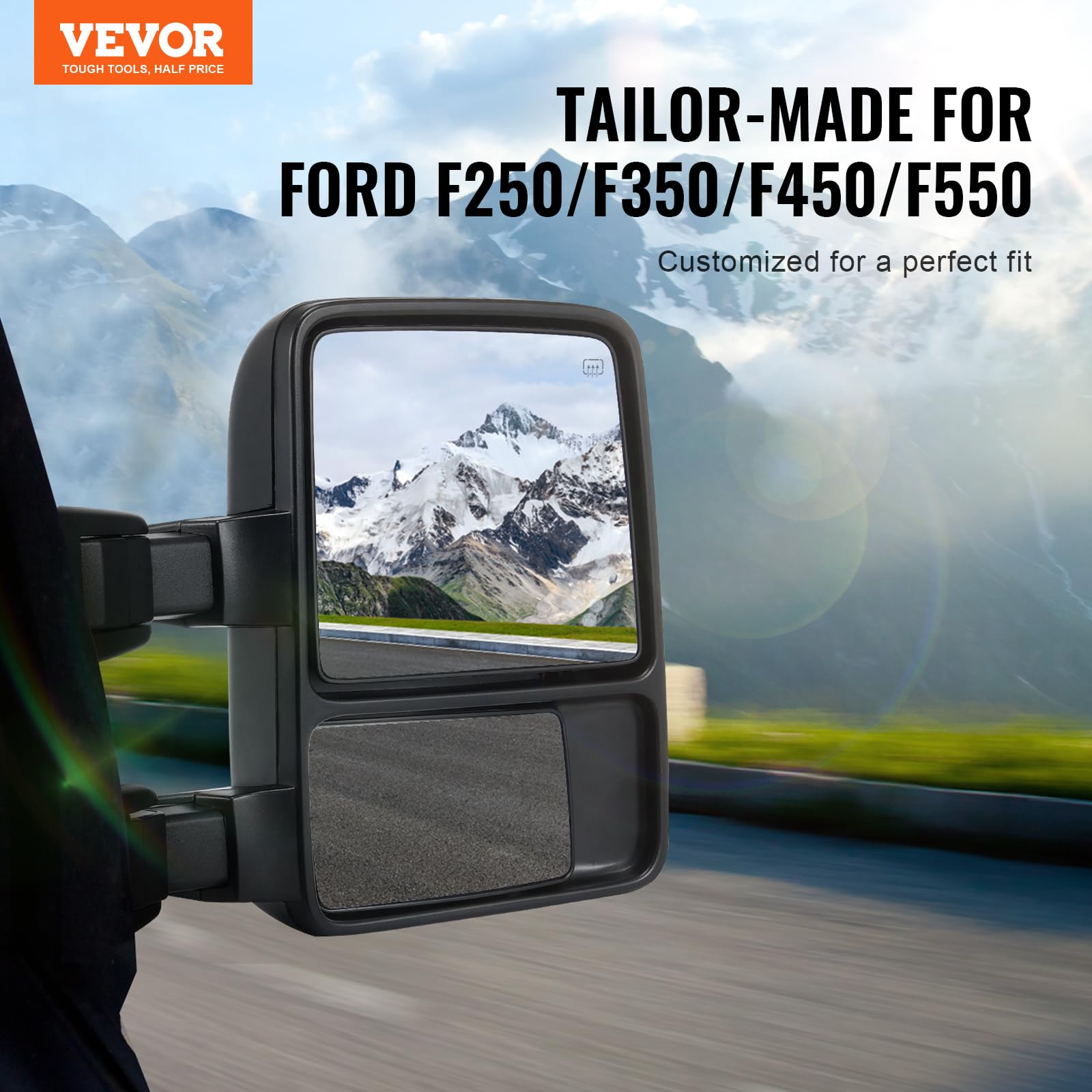 Foto 3 pulgar | Espejos De Remolque Vevor Para Ford F250 F350 F450 F550 2008-2016 - Venta Internacional.