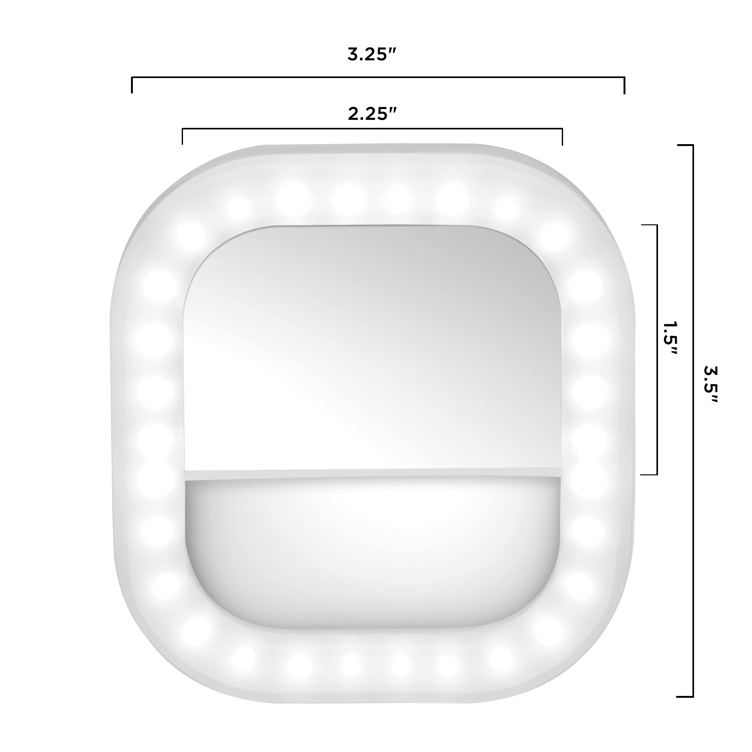 Foto 8 pulgar | Espejo De Maquillaje Conair Iluminado Con Anillo Para Selfies, Color Blanco Claro - Venta Internacional.