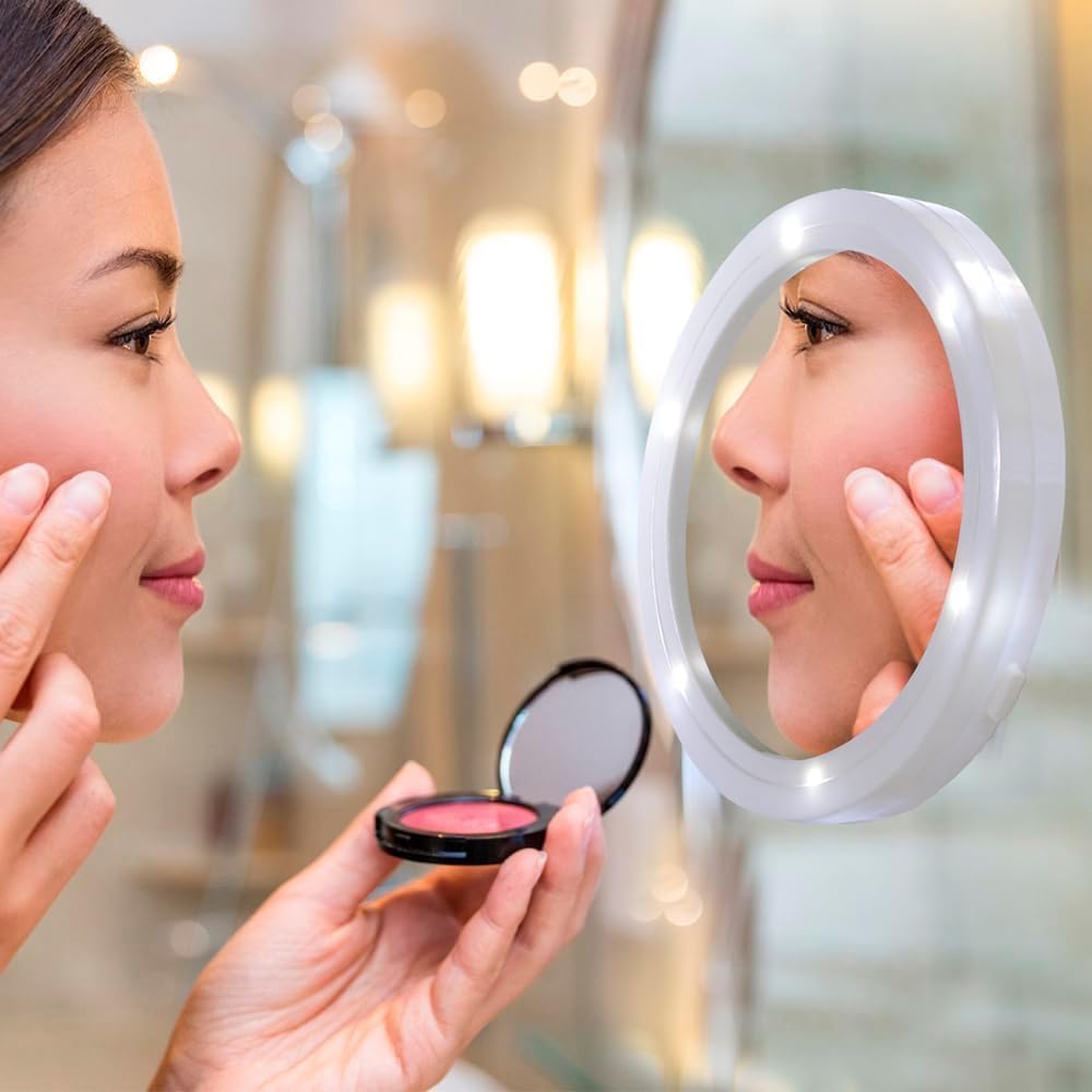 Foto 3 pulgar | Espejo De Maquillaje Con Aumento De 8x - Luz Led