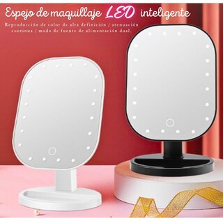 Foto 3 | Espejo De Maquillaje Led Ovalado Con Control Táctil Ajuste De Luz Portátil