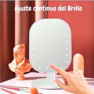 Foto 6 | Espejo De Maquillaje Led Ovalado Con Control Táctil Ajuste De Luz Portátil