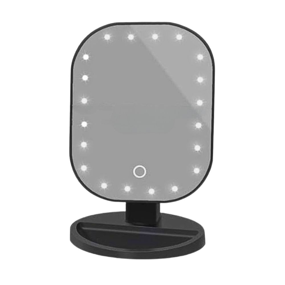 Foto 1 | Espejo De Maquillaje Led Ovalado Con Control Táctil Ajuste De Luz  Portátil Negro