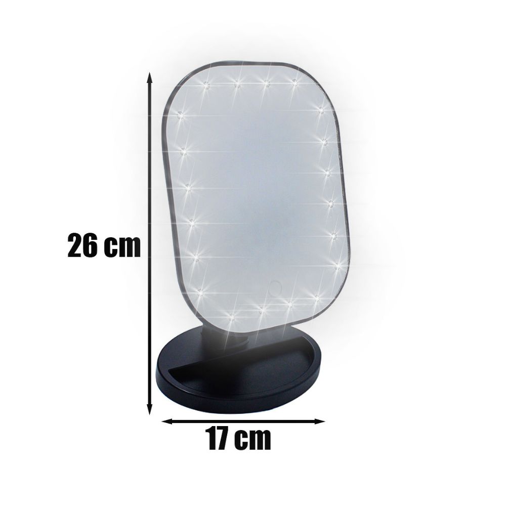 Foto 2 | Espejo De Maquillaje Led Ovalado Con Control Táctil Ajuste De Luz  Portátil Negro