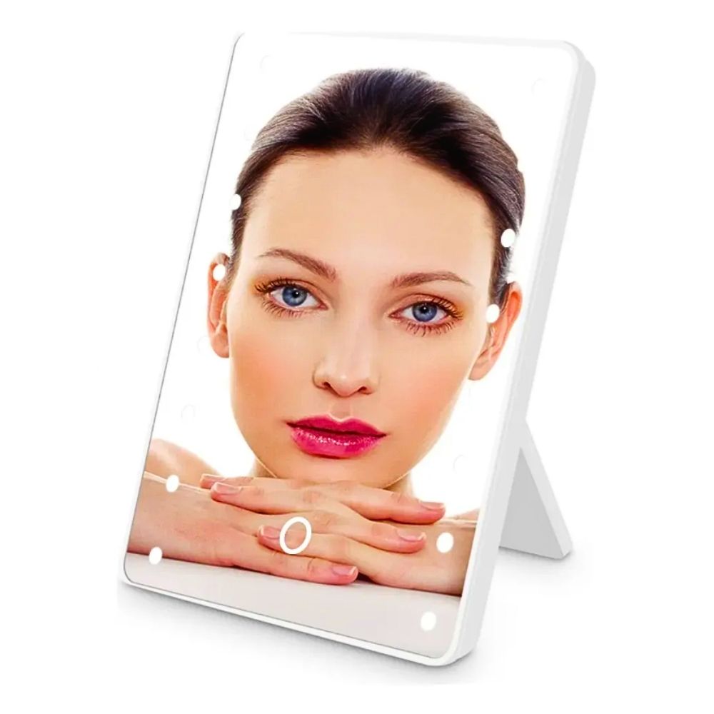 Foto 7 | Espejo De Tocador De Maquillaje Con Luz Led Y Control Táctil Plegable Portátil De 360° Negro