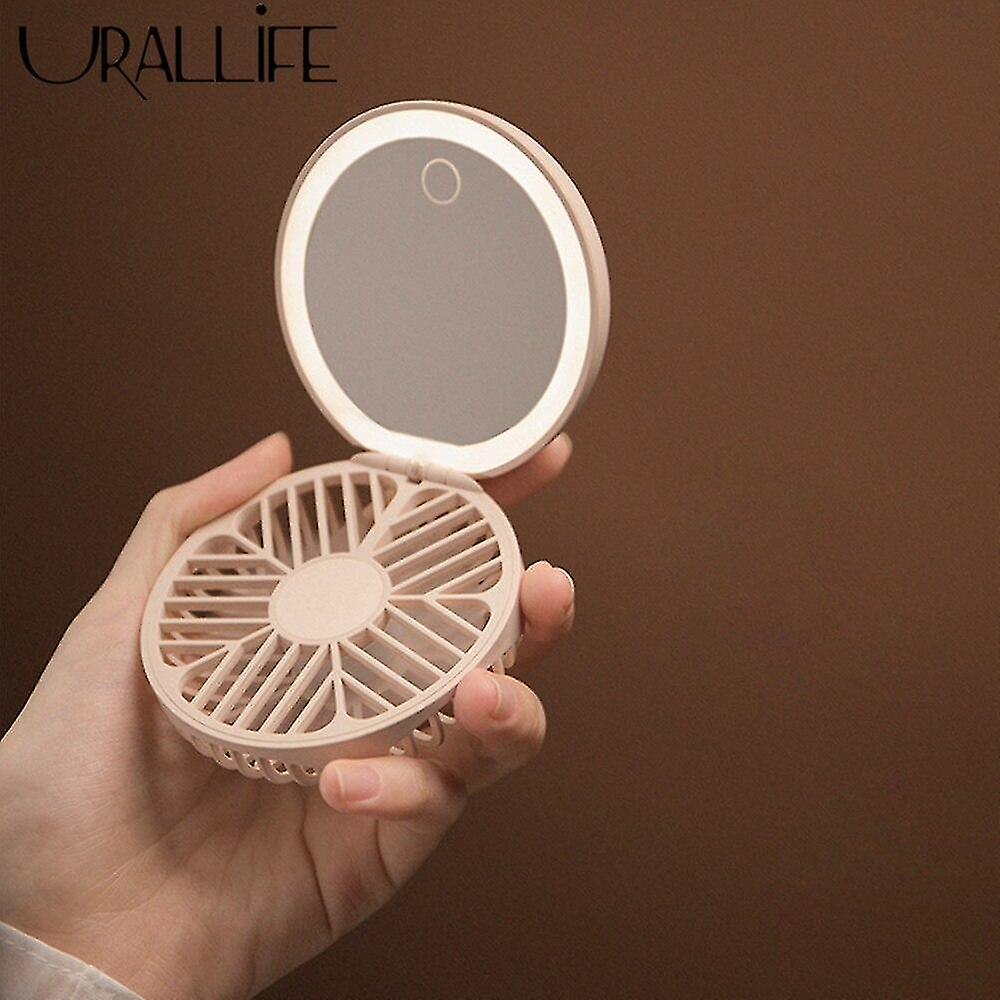 Foto 1 | Espejo De Maquillaje Con Ventilador Led Con Control Táctil Recargable  Color Rosa - Venta Internacional.