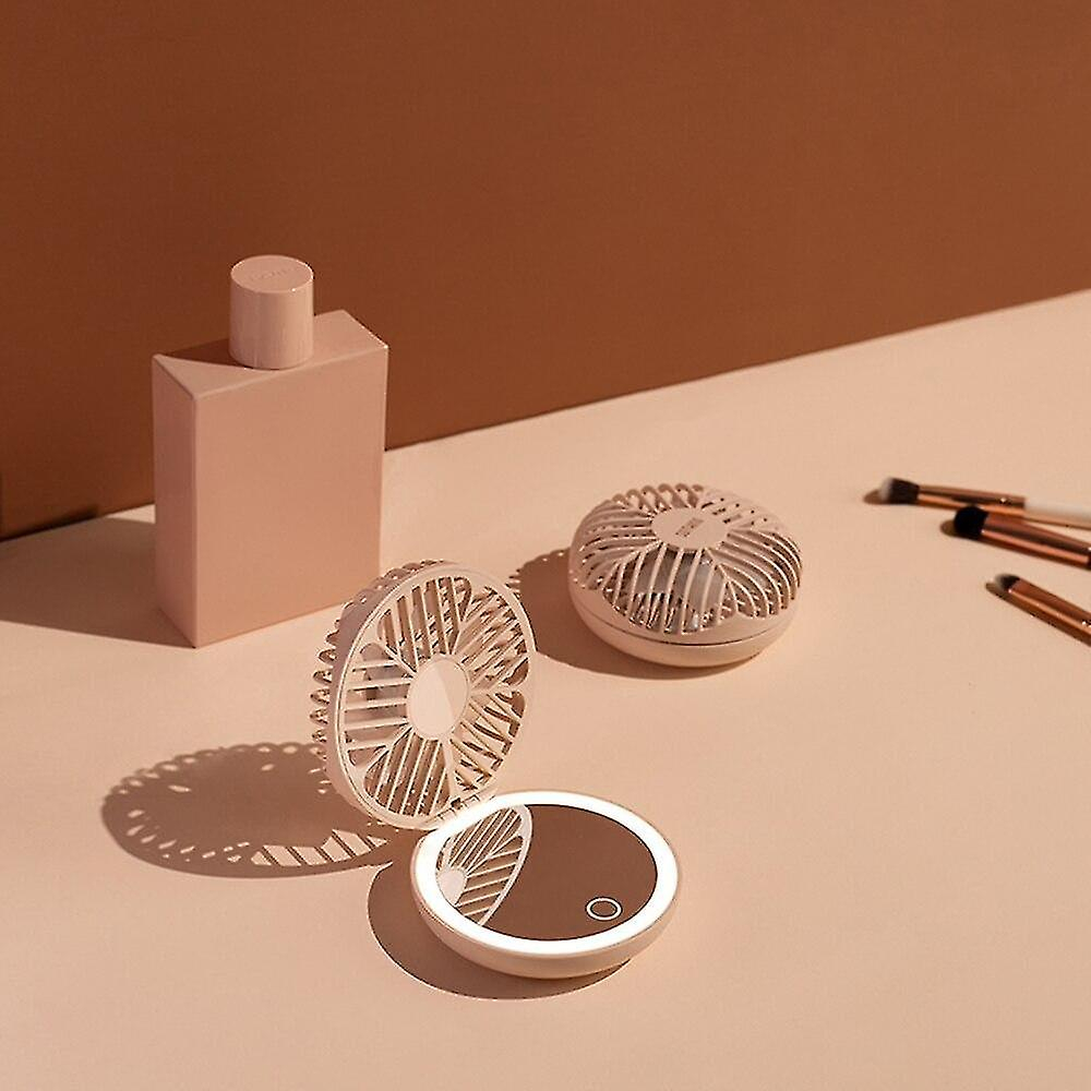 Foto 5 | Espejo De Maquillaje Con Ventilador Led Con Control Táctil Recargable  Color Rosa - Venta Internacional.