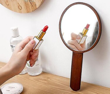 Foto 4 | Espejo De Maquillaje Huoguo Madera Maciza De Roble Alta Definición 15 Cm - Venta Internacional.