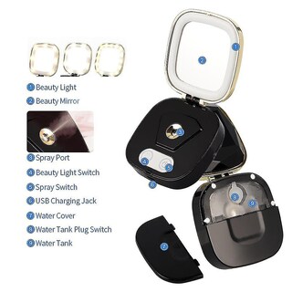 Foto 4 | Espejo De Maquillaje Pulverizador Y Humidificador Nano Mist Con Luz Led - Venta Internacional.