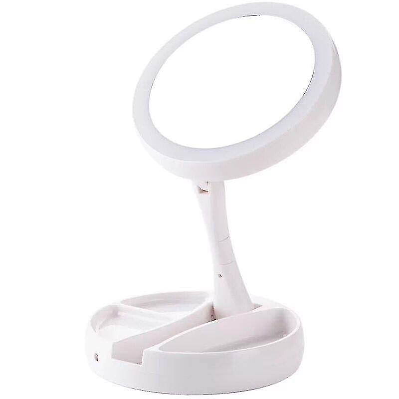 Foto 2 pulgar | Espejo De Maquillaje Huoguo Face Con Luz Usb Con Aumento De 10 Aumentos  Color Blanco - Venta Internacional.