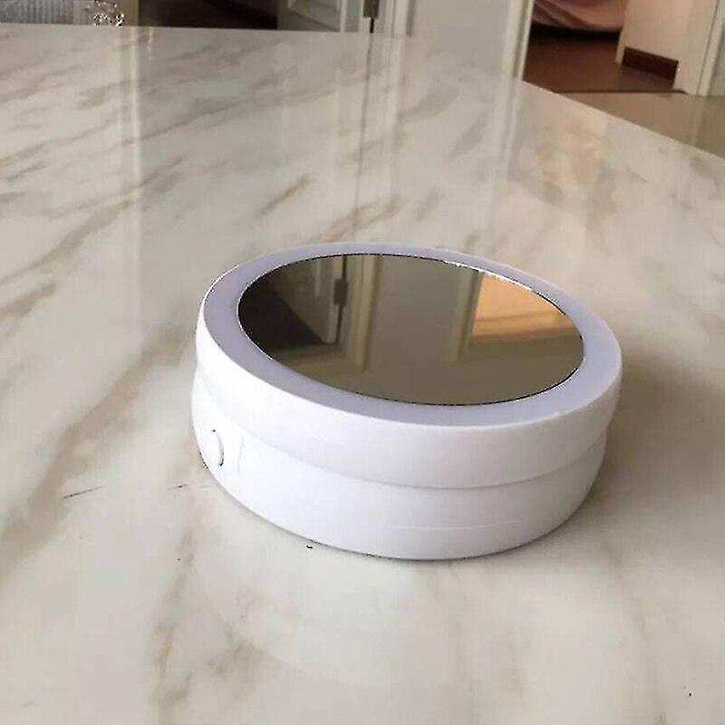 Foto 4 | Espejo De Maquillaje Huoguo Face Con Luz Usb Con Aumento De 10 Aumentos  Color Blanco - Venta Internacional.