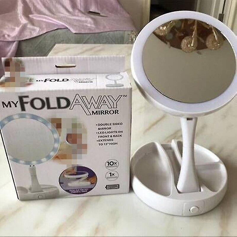 Foto 6 pulgar | Espejo De Maquillaje Huoguo Face Con Luz Usb Con Aumento De 10 Aumentos  Color Blanco - Venta Internacional.