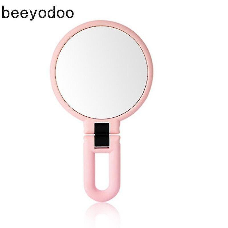 Foto 2 pulgar | Espejo De Maquillaje Huoguo  10 Aumentos  360°  Plegable  Rosa - Venta Internacional.