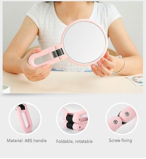 Foto 5 | Espejo De Maquillaje Huoguo 10 Aumentos 360° Plegable Rosa - Venta Internacional.