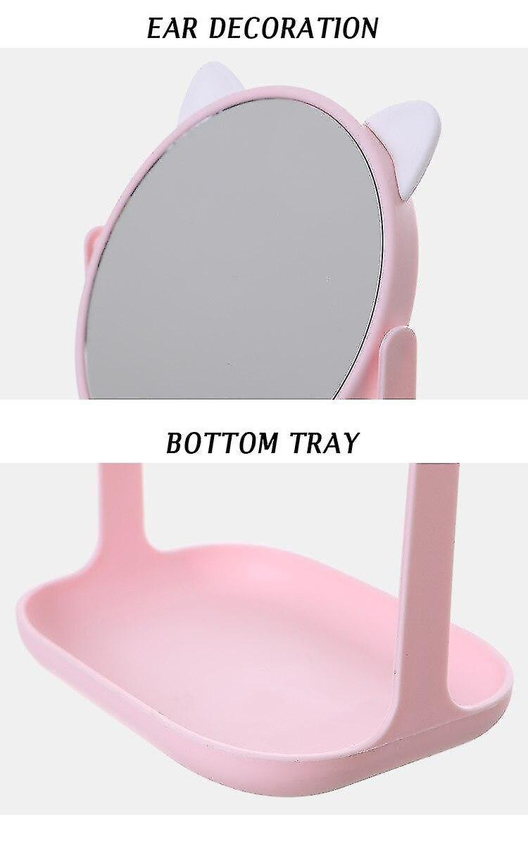 Foto 4 pulgar | Espejo De Maquillaje Huoguo Con Forma De Oreja De Gato Con Capacidad De Rotación De 360°  Color Rosa - Venta Intern