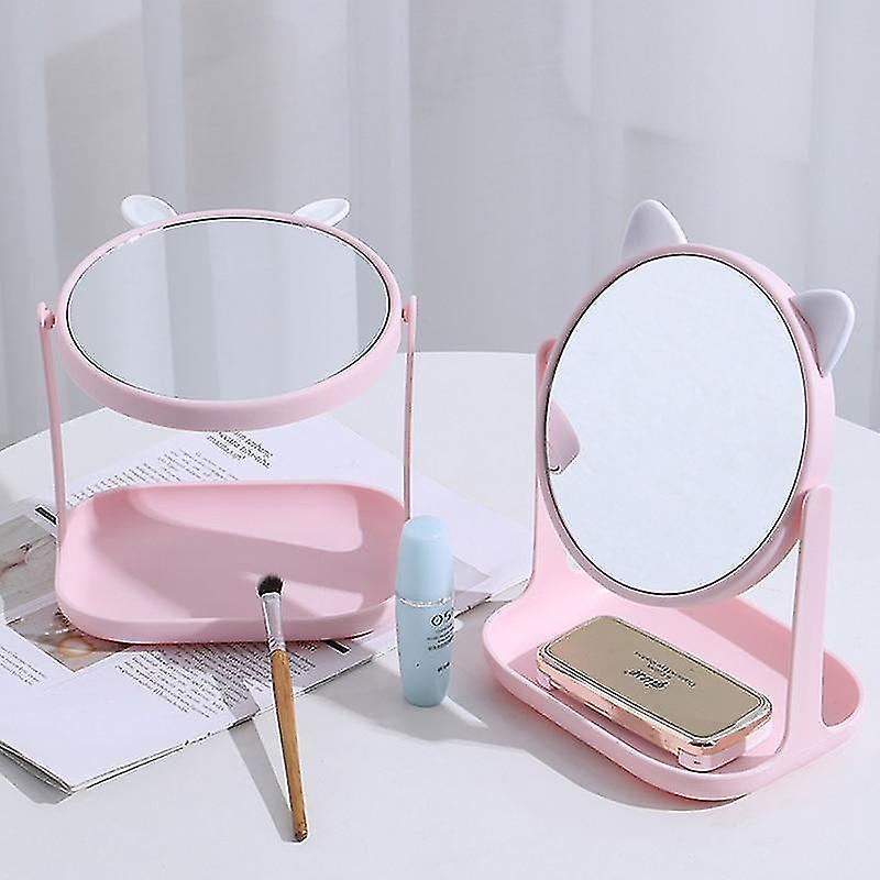Foto 5 pulgar | Espejo De Maquillaje Huoguo Con Forma De Oreja De Gato Con Capacidad De Rotación De 360°  Color Rosa - Venta Intern