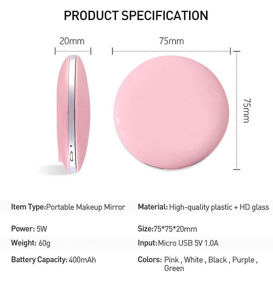 Foto 3 | Espejo De Maquillaje Huoguo  Espejos Faciales Con Aumento De 3 Aumentos  Recargable Por Usb - Venta Internacional.