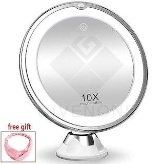 Foto 1 | Espejo De Maquillaje Huoguo Flexible Con Aumento De 10 Aumentos Iluminado Por Led - Venta Internacional.