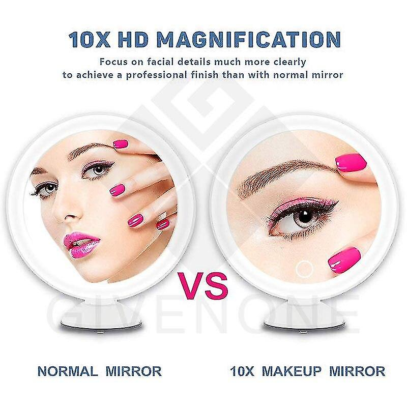 Foto 6 pulgar | Espejo De Maquillaje Huoguo  Flexible  Con Aumento De 10 Aumentos  Iluminado Por Led - Venta Internacional.