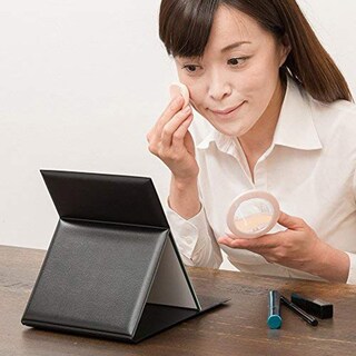 Foto 4 | Espejo De Maquillaje Plegable Y Práctico Moderno Negro - Venta Internacional.