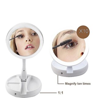Foto 5 | Espejo De Maquillaje Huoguo Luz Led Plegable Ajustable Usb - Venta Internacional.
