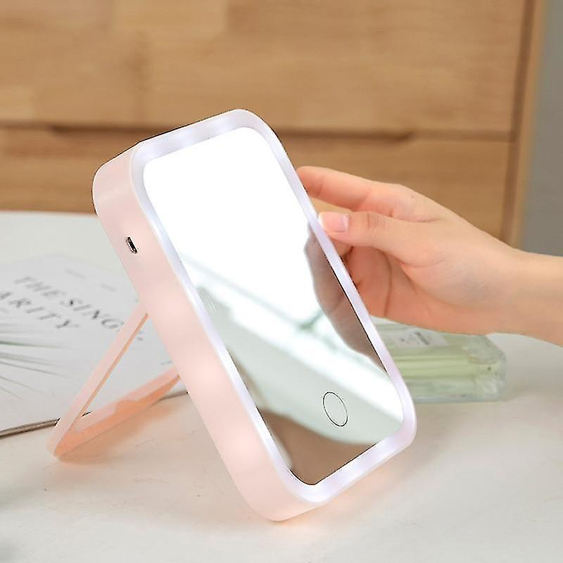 Foto 1 | Espejo De Maquillaje Huoguo Led Brightness Touch Recargable Rosa - Venta Internacional.