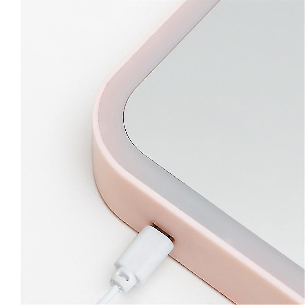 Foto 4 pulgar | Espejo De Maquillaje Huoguo Led Brightness Touch Recargable Rosa - Venta Internacional.