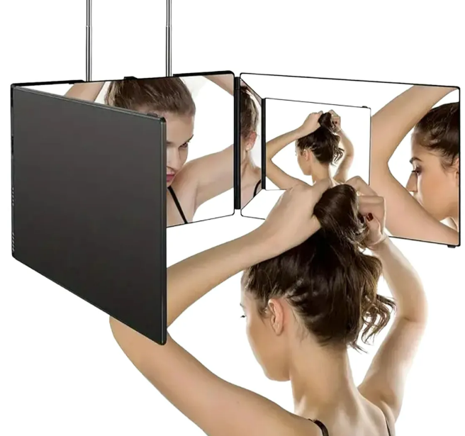 Foto 4 | Xtellar Espejo Tríptico Elegante 360 Grados Para Barbería Y Maquillaje De Estilo Profesional