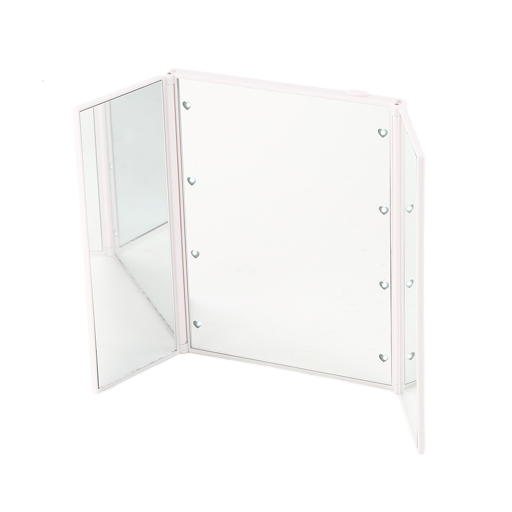 Foto 4 | Espejo Led Plegable Triple Con Luces Brillantes - Blanco - Venta Internacional.
