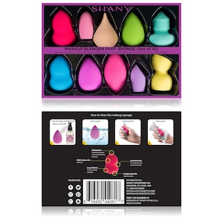 Foto 3 | Set de 10 Esponjas Batidoras de Maquillaje SHANY Veganas y Sin Látex - Venta Internacional