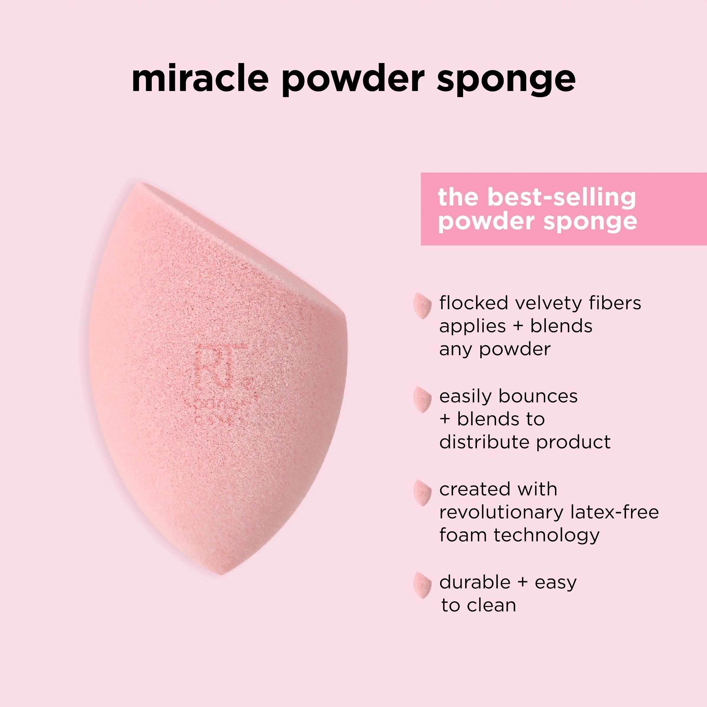 Foto 6 pulgar | Esponja Para Mezclar Maquillaje Real Techniques Miracle Powder, 1 Unidad - Venta Internacional.