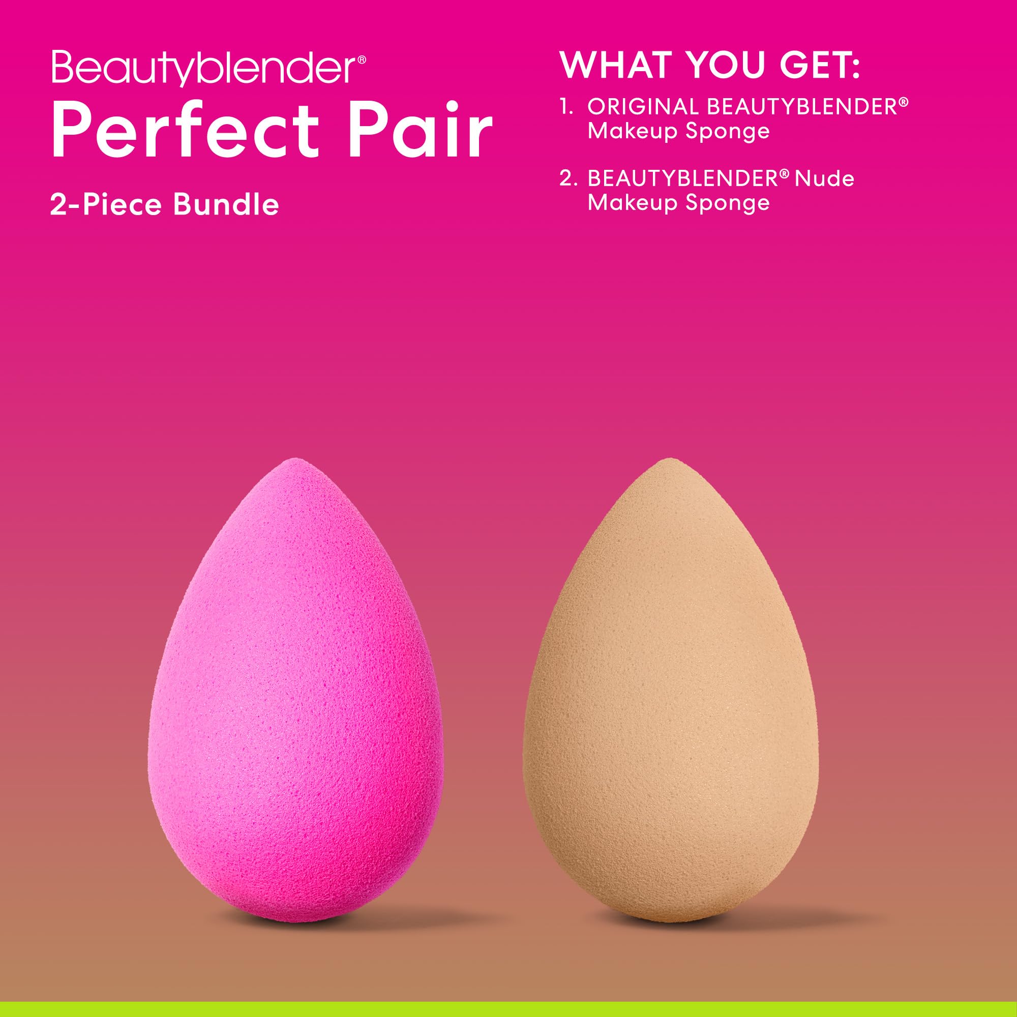 Foto 3 | Esponjas De Maquillaje Beautyblender Original Pink + Nude, 2 Piezas - Venta Internacional.