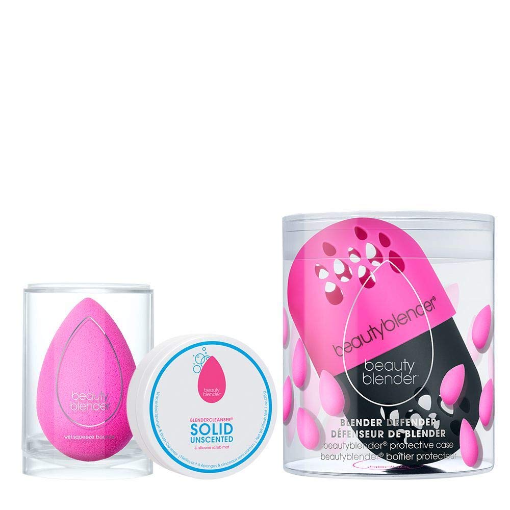 Esponja De Maquillaje Beautyblender  Original Pink Con Funda Y Limpiador - Venta Internacional.