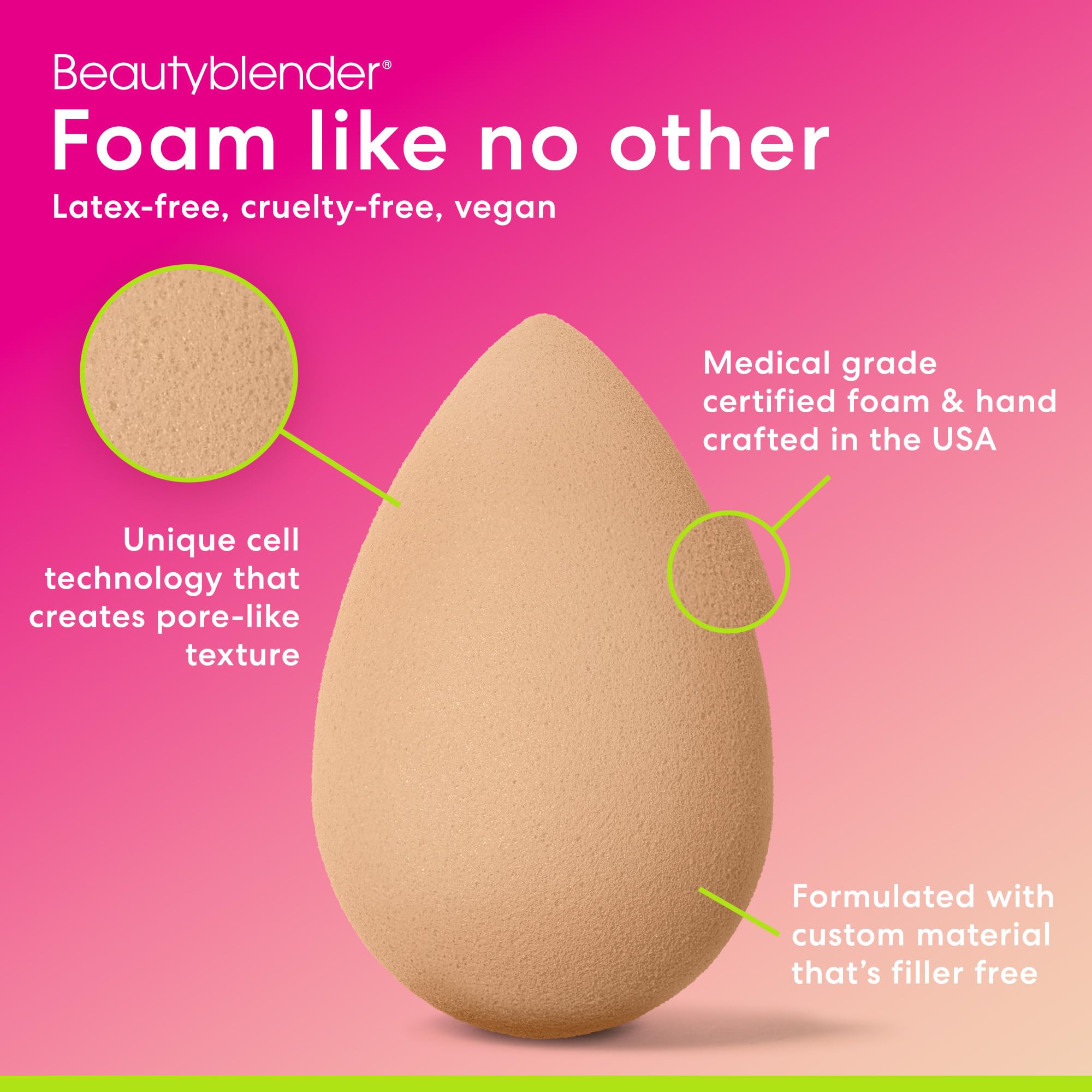 Foto 6 | Esponja De Maquillaje Beautyblender  Nude Beige, Espuma Supersuave - Venta Internacional.
